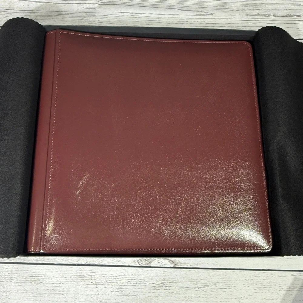 Raika Leather Photo Album Wine Genuine Cowhide Handcrafted USA RY 105-F